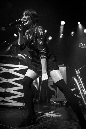Amsterdam, The Netherlands - 16 March, 2016: concert of French electro swing band Caravan Palace at venue Melkwegのeditorial素材
