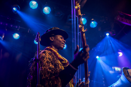 Amsterdam, The Netherlands - February 17, 2016: concert of african band from Mali BKO Quintet at Paradiso Bitterzoet concert hall.のeditorial素材