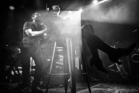 Amsterdam, The Netherlands - 16 March, 2016: concert of French electro swing band Caravan Palace at...
