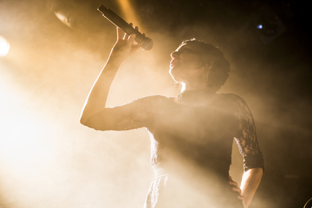 Amsterdam, The Netherlands - 16 March, 2016: concert of French electro swing band Caravan Palace at venue Melkwegのeditorial素材