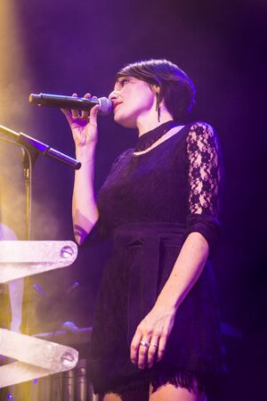 Amsterdam, The Netherlands - 16 March, 2016: concert of French electro swing band Caravan Palace at...