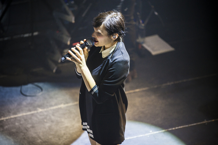 Amsterdam, The Netherlands - 22 November, 2016: concert of French electro swing band Caravan Palace at venue Paradisoのeditorial素材