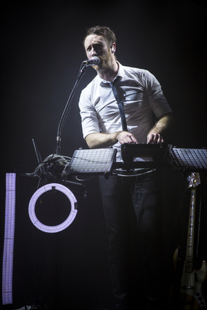 Amsterdam, The Netherlands - 16 March, 2016: concert of French electro swing band Caravan Palace at venue Melkwegのeditorial素材