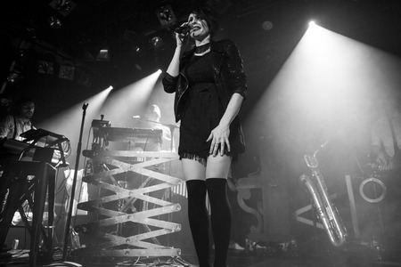 Amsterdam, The Netherlands - 16 March, 2016: concert of French electro swing band Caravan Palace at...