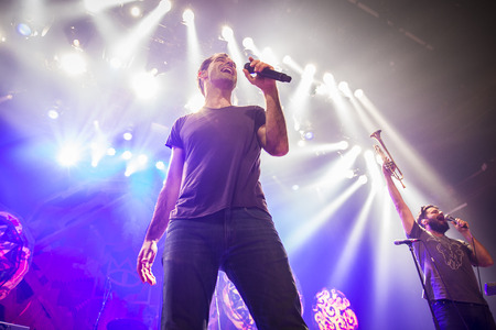 Amsterdam, The Netherlands, 8 November 2016: concert of  Australian ska and jazz band The Cat Empire at venue Melkwegのeditorial素材