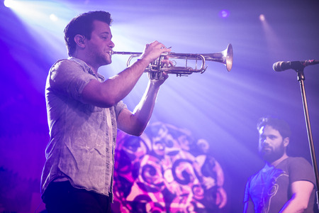 Amsterdam, The Netherlands, 8 November 2016: concert of  Australian ska and jazz band The Cat Empire at venue Melkwegのeditorial素材