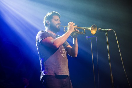 Amsterdam, The Netherlands, 8 November 2016: concert of  Australian ska and jazz band The Cat Empire at venue Melkwegのeditorial素材