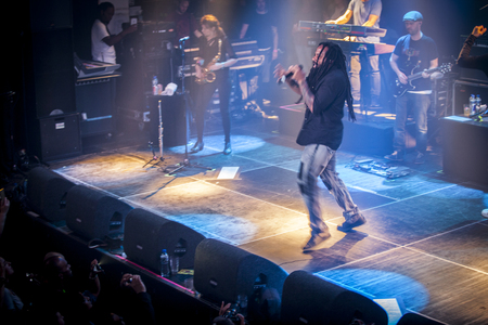 Amsterdam, The Netherlands - July, 1 2016: concert of reggae singers Gentleman and Ky-Mani Marley at Melkweg as part of cultural and world music festival Roots Amsterdamのeditorial素材