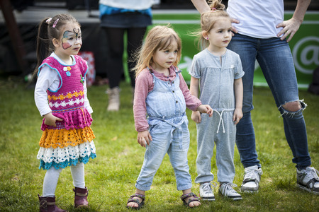 Amsterdam, The Netherlands - July, 3 2016: dance workshop with children at Amsterdam Roots Open Air, free public cultural festival held in Oosterparkのeditorial素材