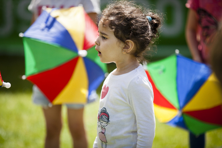 Amsterdam, The Netherlands - July, 3 2016: dance workshop with children at Amsterdam Roots Open Air, free public cultural festival held in Oosterparkのeditorial素材