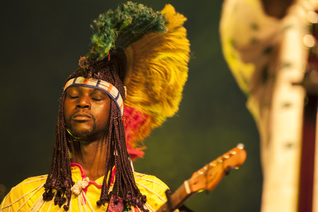 Amsterdam, The Netherlands - July, 5 2015: concert of Haitian band The Chouk Bwa Libete;during Amsterdam Roots Open Air, a cultural festival held in Park Frankendael on 05/07/2015のeditorial素材