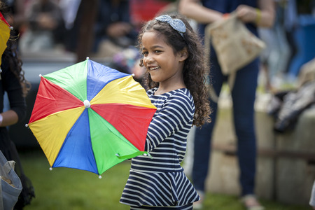 Amsterdam, The Netherlands - July, 3 2016: dance workshop with children at Amsterdam Roots Open Air, free public cultural festival held in Oosterparkのeditorial素材
