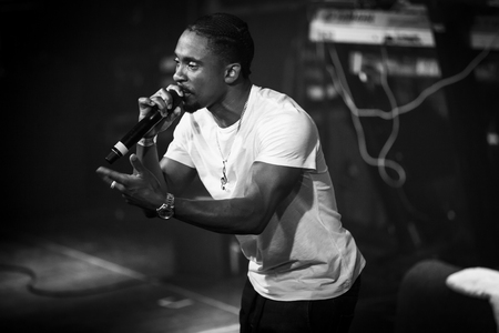 Amsterdam, The Netherlands - July, 1 2016: support act with Christopher Martin before the concert of reggae singers Gentleman and Ky-Mani Marley at Melkweg as part of cultural and world music festival Roots Amsterdamのeditorial素材