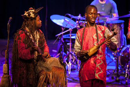 Amsterdam, The Netherlands - July, 3 2015: concert of african band BKO Quintet at Bimhuis, as part of cultural and world music festival Amsterdam Roots.のeditorial素材