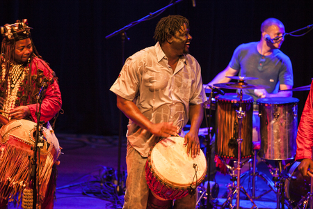 Amsterdam, The Netherlands - July, 3 2015: concert of african band BKO Quintet at Bimhuis, as part...