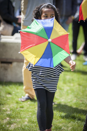 Amsterdam, The Netherlands - July, 3 2016: dance workshop with children at Amsterdam Roots Open Air, free public cultural festival held in Oosterparkのeditorial素材