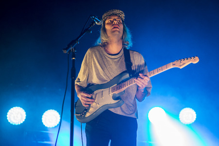 Amsterdam, The Netherlands - 27 November 2016: support act of Swedish rock band FEWS before concert of the Pixies in Heineken Music Hallのeditorial素材