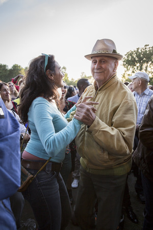 Amsterdam, The Netherlands - July, 3 2016: concert of Cuban band Elito Reve y su Charangon at Amsterdam Roots Open Air, free public cultural festival held in Oosterparkのeditorial素材
