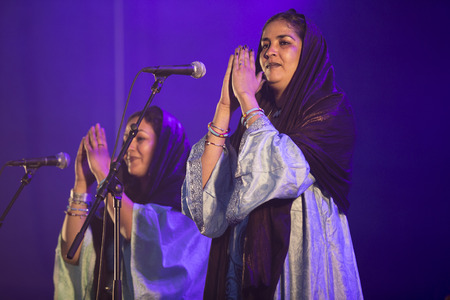 Traena, Norway - July 10 2014: during the concert of the Malian traditionnal and pop rock band...