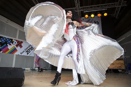 Amsterdam, the Netherlands - July 23, 2016: Pink Saturday Gay Euro Pride celebrations in Vondelpark...