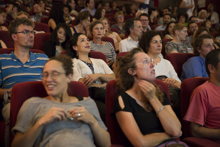 Amsterdam, The Netherlands - August 27 2016: audience at closing award ceremony of World Cinema Amsterdam, a world film festival held from 18 to 27/08/2016のeditorial素材