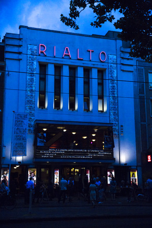 Amsterdam, the Netherlands, August 2016: front facade of the cinema Rialto in Amsterdam during World Cinema Amsterdam Festivalのeditorial素材