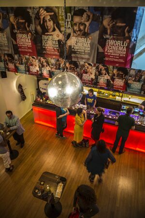 Amsterdam, The Netherlands - August 14 2014: during the opening evening of the World Cinema Amsterdam festival, a world film festival held from 14 to 24/08/2014のeditorial素材