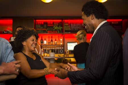 Amsterdam, The Netherlands - August 22 2015: closing after party Yard Vibes at Rialto Cinema during World Cinema Amsterdam festival, a world film festival held from 14 to 23/08/2015のeditorial素材