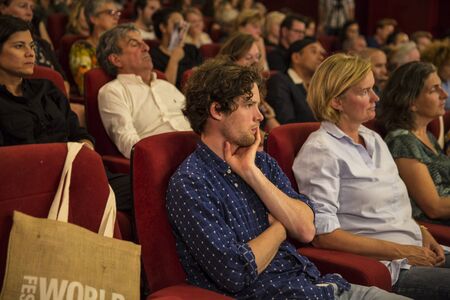 Amsterdam, The Netherlands - August 18 2016: audience clapping at opening ceremony of World Cinema Amsterdam, a world film festival held from 18 to 27/08/2016のeditorial素材