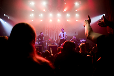 Amsterdam, The Netherlands - March 19, 2017: Concert of Canadian hard rock heavy metal band Danko Jones at Melkwegのeditorial素材
