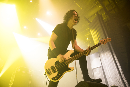 Amsterdam, The Netherlands - March 19, 2017: Concert of Canadian hard rock heavy metal band Danko Jones at Melkwegのeditorial素材