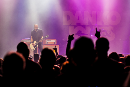 Amsterdam, The Netherlands - March 19, 2017: Concert of Canadian hard rock heavy metal band Danko Jones at Melkwegのeditorial素材