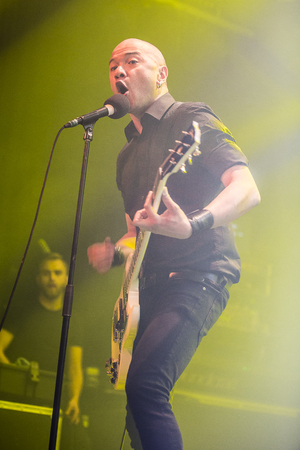 Amsterdam, The Netherlands - March 19, 2017: Concert of Canadian hard rock heavy metal band Danko Jones at Melkwegのeditorial素材
