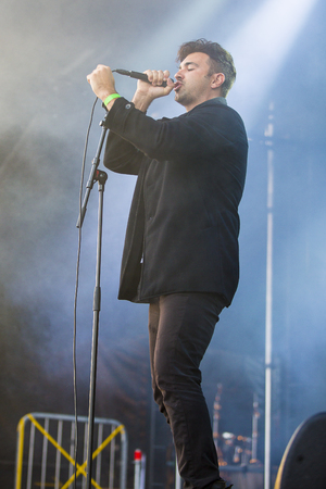 Concert of American blues rock band Rafferty at Traena festival, music festival taking place on the small island of Traenaのeditorial素材