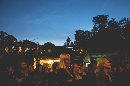 Amsterdam, The Netherlands - August 17 2018: open air screening of Kenyan film Supa Modo at  Vondelpark Openluchttheater during World Cinema Amsterdam, a world film festival held from 16 to 25/08/2018のeditorial素材