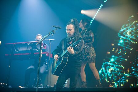 Amsterdam, The Netherlands - 12 February 2019:  Concert of French songwriter and singer Zaz at venue...