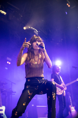 Nyon, Switzerland - 27 July 2019 :  private take away concert of French rock Singer Lou Doillon, she is the daughter of jane Birkin and half-sister of Charlotte Gainsbourgのeditorial素材