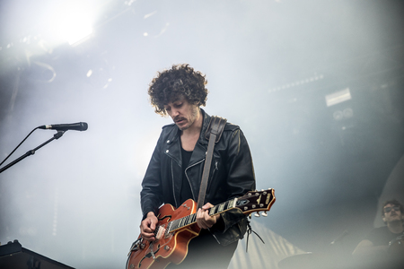 Nyon, Switzerland - 27 July 2019 :  private take away concert of French rock Singer Lou Doillon, she is the daughter of jane Birkin and half-sister of Charlotte Gainsbourgのeditorial素材