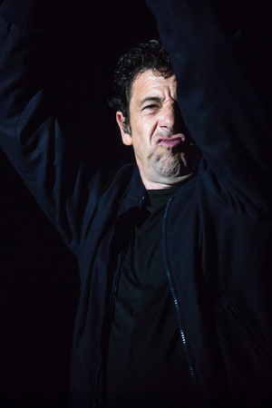 Nyon, Switzerland - 27 July 2019 :  concert of French pop singer Patrick Bruelのeditorial素材