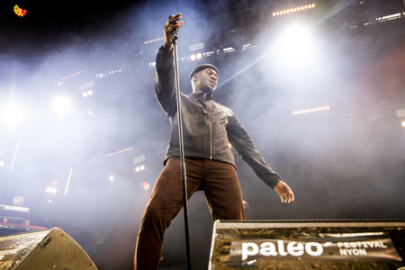 â¢	Nyon, Switzerland - 27 July 2019 :  concert of British soul crooner Jacob Banksのeditorial素材