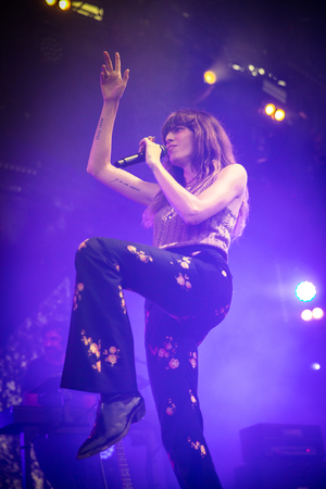 Nyon, Switzerland - 27 July 2019 :  private take away concert of French rock Singer Lou Doillon, she is the daughter of jane Birkin and half-sister of Charlotte Gainsbourgのeditorial素材