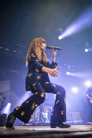 Nyon, Switzerland - 27 July 2019 :  private take away concert of French rock Singer Lou Doillon, she is the daughter of jane Birkin and half-sister of Charlotte Gainsbourgのeditorial素材