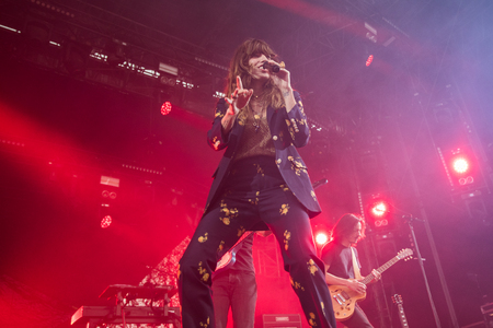 Nyon, Switzerland - 27 July 2019 :  private take away concert of French rock Singer Lou Doillon, she is the daughter of jane Birkin and half-sister of Charlotte Gainsbourgのeditorial素材