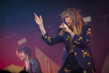 Nyon, Switzerland - 27 July 2019 :  private take away concert of French rock Singer Lou Doillon, she is the daughter of jane Birkin and half-sister of Charlotte Gainsbourgのeditorial素材