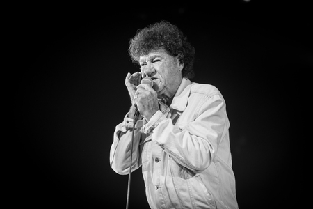 Nyon, Switzerland - 27 July 2019 :  concert of Quebec Canadian singer and musician Charleboisのeditorial素材