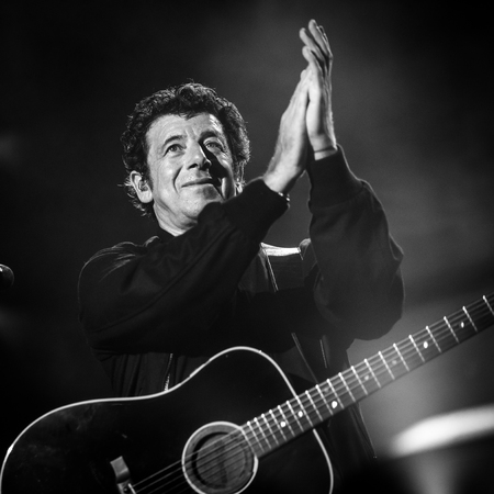 Nyon, Switzerland - 27 July 2019 :  concert of French pop singer Patrick Bruelのeditorial素材