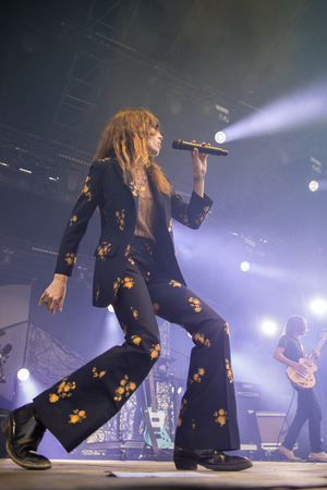 Nyon, Switzerland - 27 July 2019 :  private take away concert of French rock Singer Lou Doillon, she is the daughter of jane Birkin and half-sister of Charlotte Gainsbourgのeditorial素材