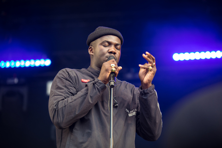 â¢	Nyon, Switzerland - 27 July 2019 :  concert of British soul crooner Jacob Banksのeditorial素材