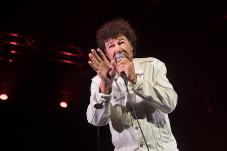 Nyon, Switzerland - 27 July 2019 :  concert of Quebec Canadian singer and musician Charleboisのeditorial素材