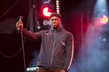 â¢	Nyon, Switzerland - 27 July 2019 :  concert of British soul crooner Jacob Banksのeditorial素材